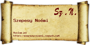 Szepesy Noémi névjegykártya